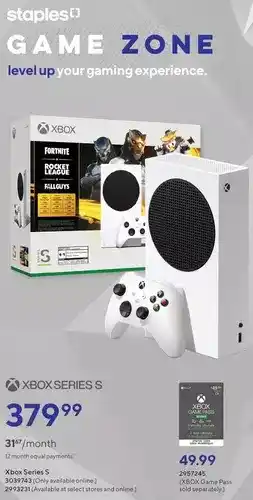 Staples Staples xbox series s offer