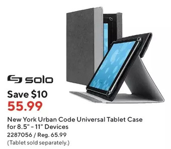 Staples Solo new york urban code universal tablet case for 8.5 - 11 devices offer