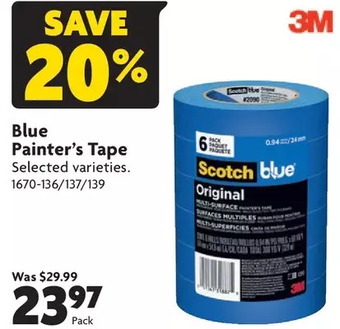 Home Hardware Blue painter's tape offer