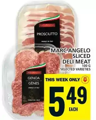 Food Basics Marc angelo sliced deli meat offer