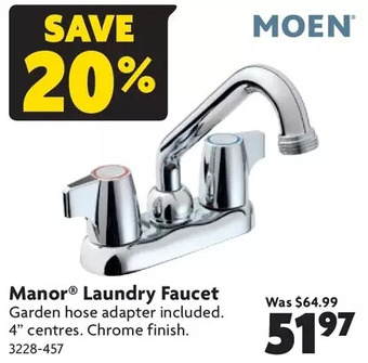 Home Hardware Manor laundry faucet offer