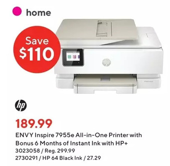Staples Hp envy inspire 7955e all-in-one printer offer