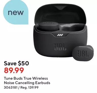 Staples Jbl tune buds true wireless noise cancelling earbuds offer