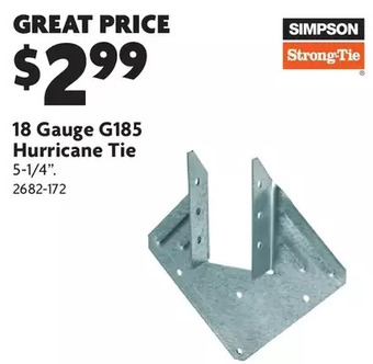 Home Hardware 18 gauge g185 joist hanger offer
