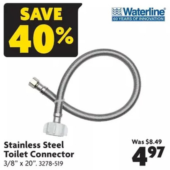 Home Hardware Stainless steel toilet connector offer