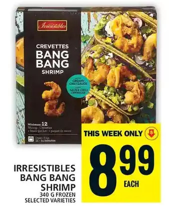 Food Basics Irresistibles bang bang shrimp offer