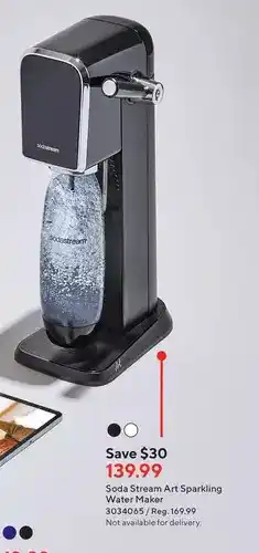 Staples Sodastream stream art sparkling water maker offer