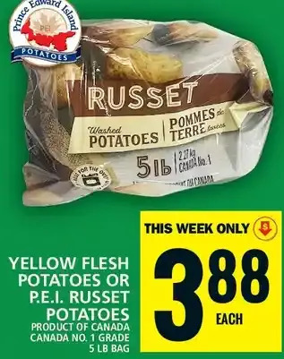 Food Basics Yellow flesh potatoes or p.e.i. russet potatoes offer