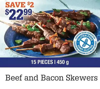 M & M Food Market Beef and bacon skewers offer