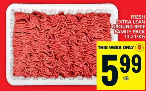 Food Basics Fresh extra lean ground beef family pack offer