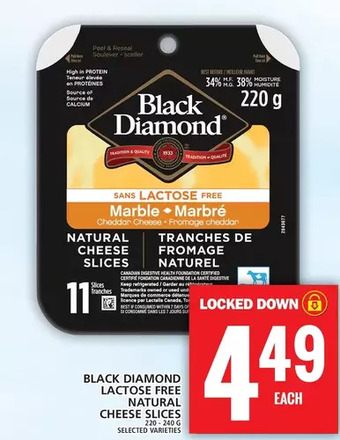 Food Basics Black diamond lactose free natural cheese slices offer