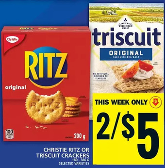 Food Basics Christie ritz or triscuit crackers offer