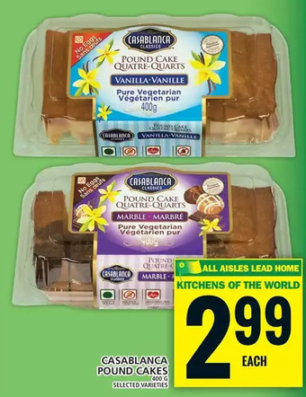 Food Basics Casablanca pound cakes offer