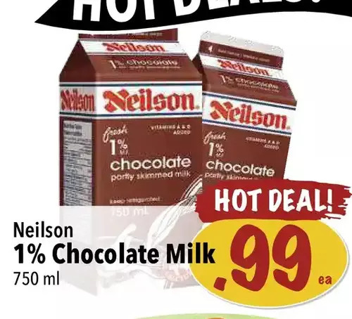 Farm Boy Neilson 1% chocolate milk offer