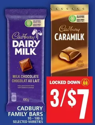 Food Basics Cadbury family bars offer