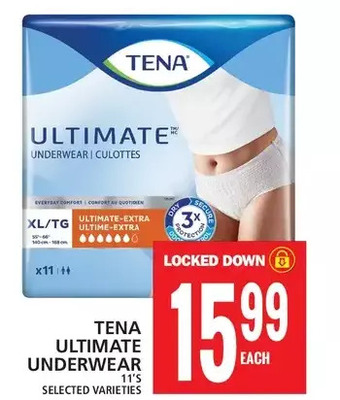 Food Basics Tena ultimate underwear offer