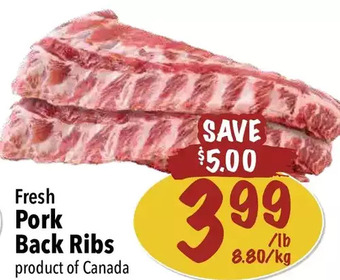 Farm Boy Pork back ribs offer