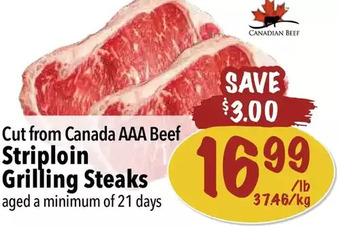 Farm Boy Striploin grilling steaks offer