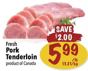 Farm Boy Fresh pork tenderloin offer