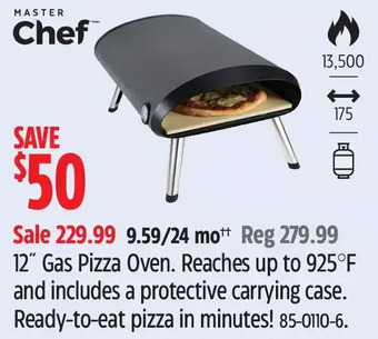 Canadian Tire Master chef 12 gas pizza oven offer