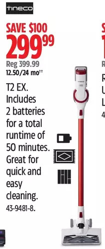 Canadian Tire Tineco t2 ex stick vacuum offer