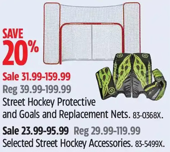Canadian Tire Street hockey protective and goals and replacement nets | street hockey accessories offer
