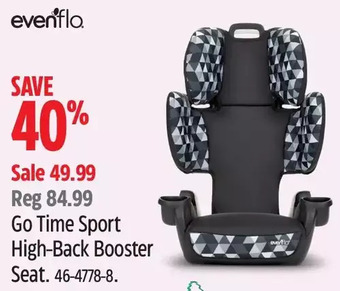 Canadian Tire Evenflo go time sport high-back booster seat offer