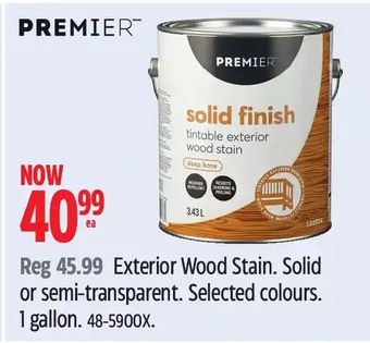Canadian Tire Premier exterior wood stain offer