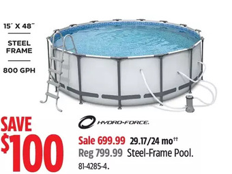 Canadian Tire Steel-frame pool offer