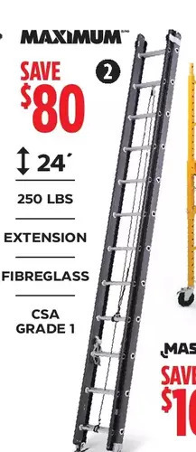 Canadian Tire Maximum 24' ladder offer