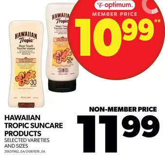 Real Canadian Superstore Hawaiian tropic suncare products offer