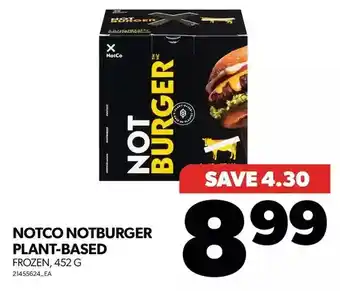 Real Canadian Superstore Notco notburger plant-based offer