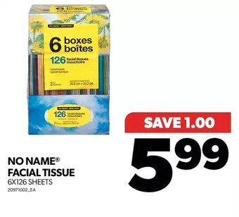 Real Canadian Superstore No name facial tissue offer