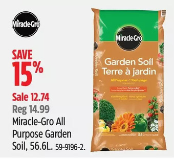 Canadian Tire Miracle-gro all purpose garden soil offer
