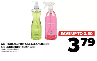 Real Canadian Superstore Method all purpose cleaner or liquid dish soap offer