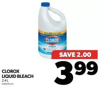 Real Canadian Superstore Clorox liquid bleach offer