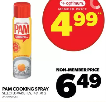 Real Canadian Superstore Pam cooking spray offer