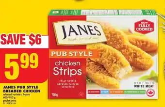 No Frills JANES PUB STYLE BREADED CHICKEN offer