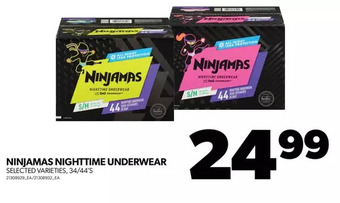 Real Canadian Superstore Ninjamas nighttime underwear offer