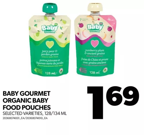 Real Canadian Superstore Baby gourmet organic baby food pouches offer