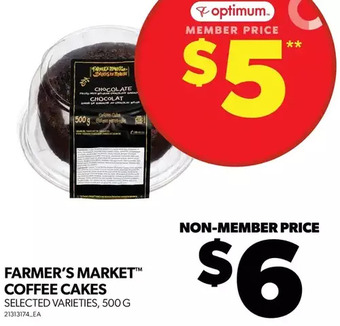 Real Canadian Superstore Farmer's market coffee cakes offer