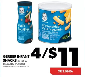 Real Canadian Superstore Gerber infant snacks offer