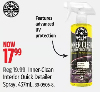 Canadian Tire Chemical guys inner-clean interior quick detailer spray offer