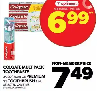 Real Canadian Superstore Colgate multipack toothpaste or premium toothbrush offer