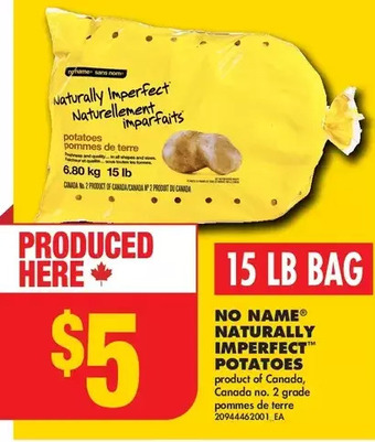 No Frills No name naturally imperfect potatoes offer