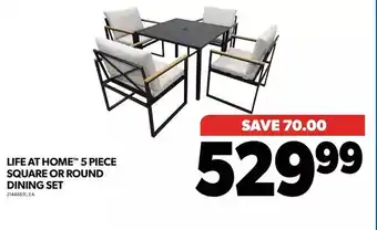 Real Canadian Superstore Life at home 5 piece square or round dining set offer