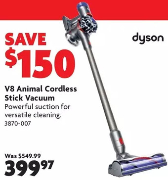 Home Hardware V8 animal cordless stick vacuum offer