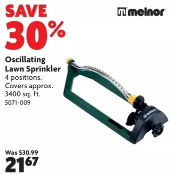Home Hardware Oscillating lawn sprinkler offer