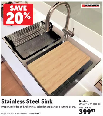 Home Hardware Stainless steel sink - double | single offer