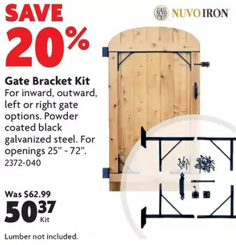 Home Hardware Gate bracket kit offer